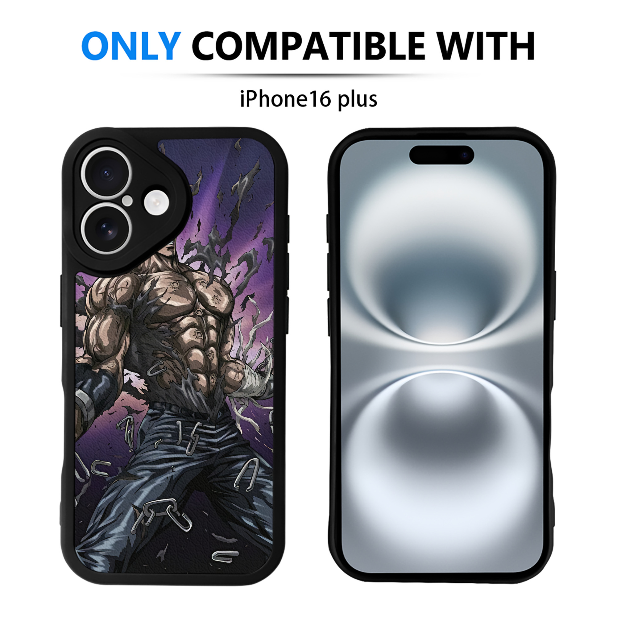 （画像用） 北斗の拳 Fist of the North Star 【iPhone 16シリーズ対応】シリコンスマホケース（レザー調） 材質：シリコン